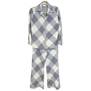 Vintage VII 70s geometric gray 3 piece set size 12